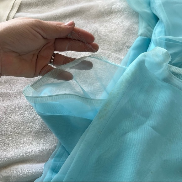 VINTAGE 1970s Shift Dress With Balloon Sleeves and Vest - Picture 7 of 12